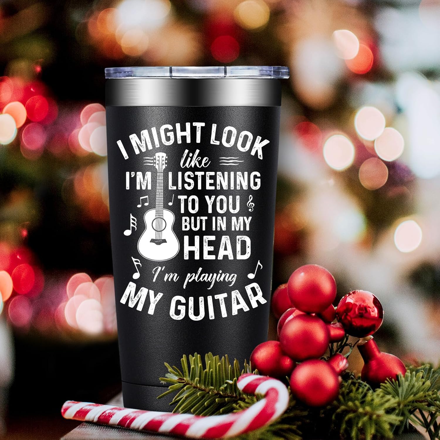 Guitar Gifts for Men Women - Gifts for Guitars Players - Christmas Birthday Gift for Musician Lovers - Guitars Accessories Gift - 20oz Guitar Tumbler - Image 4