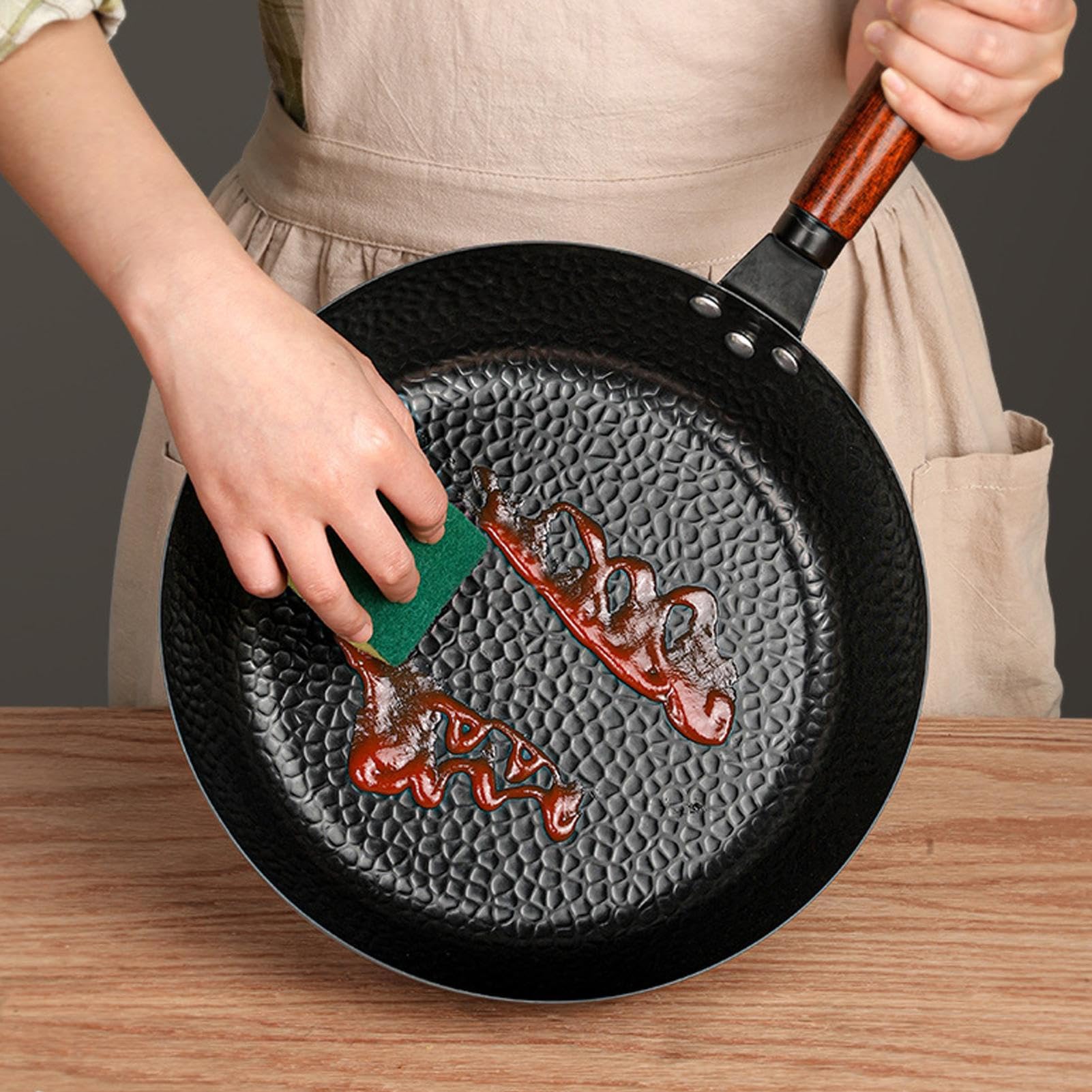 Antihaft-Pfannen Induktionsgeeignetes Brat- und Kochgeschirr | Gusseiserne Bratpfanne mit Deckel Kochen Antihaft-Kochgeschirr Für Zuhause Camping Outdoor Frühstück Picknick Essen