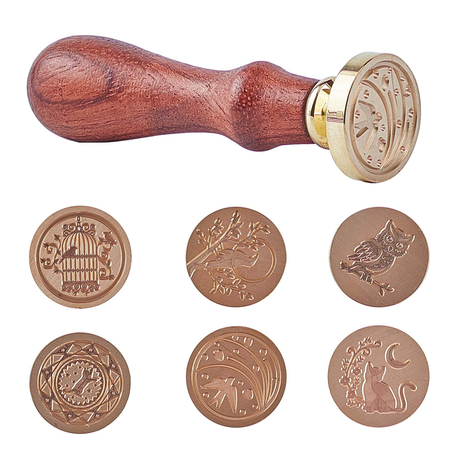 CRASPIRE Wax Seal Stamp Set Animal Ocean Insect Theme 6PCS - View #2