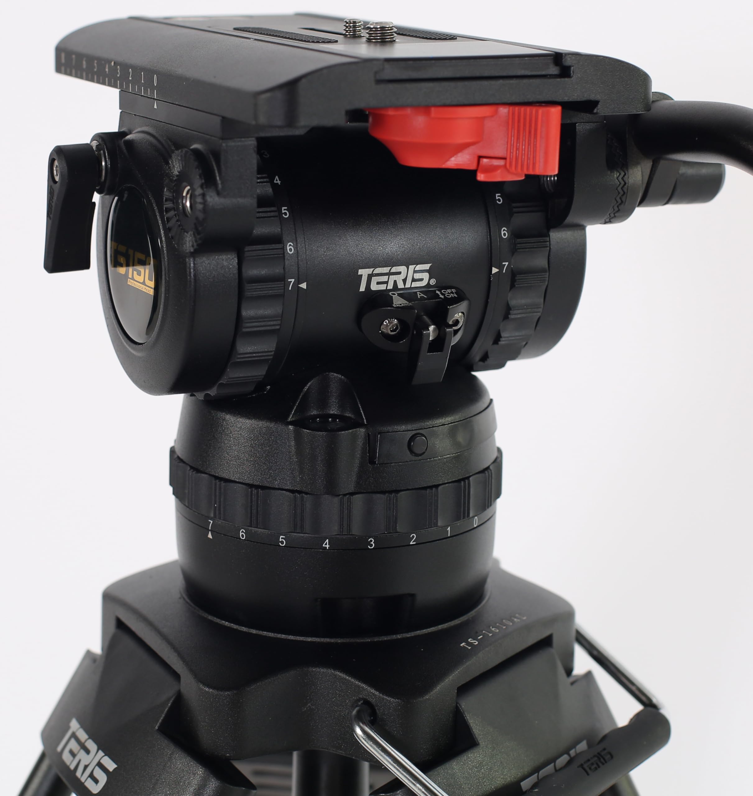 Teris TS150CF-Q Fluid Head and Tripod Kit Designed for Professional Photographers and videographers Lightweight and Easy to Transport