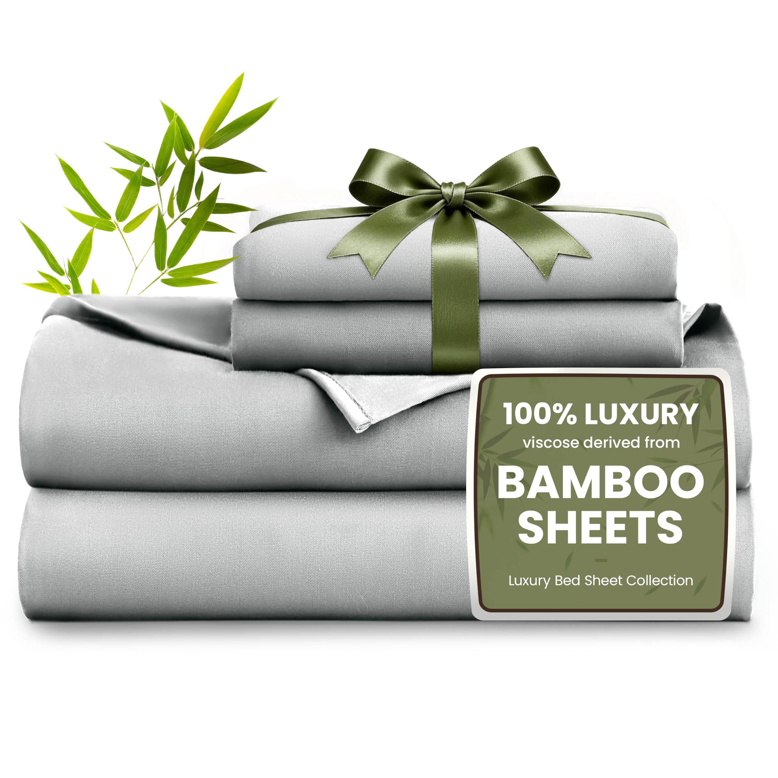 Love's cabin 100% Rayon Derived from Bamboo, Queen Sheet Set, 6 Pieces