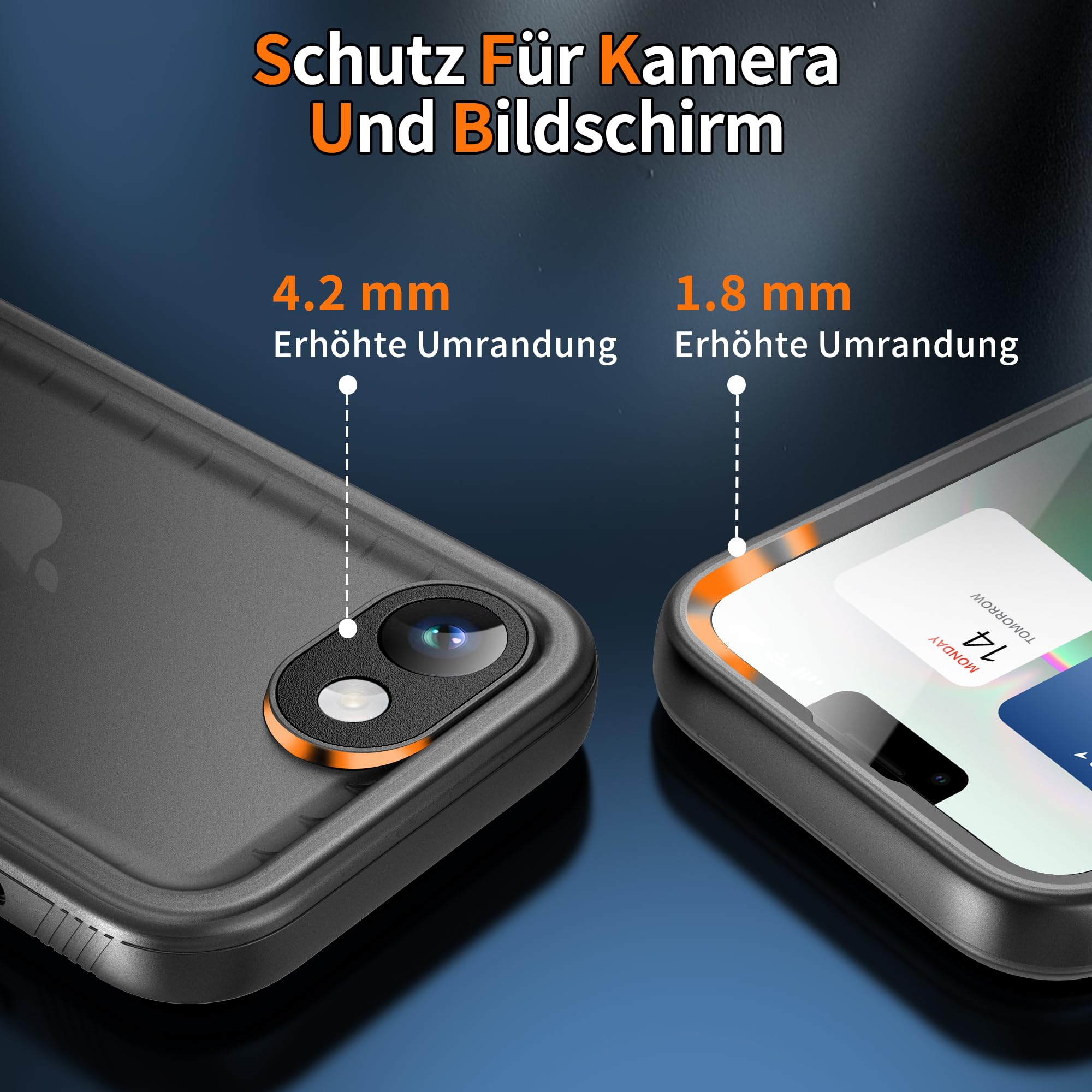 Cozycase TOP Militärschutz Hülle Für iPhone SE 2022 2020 8 7 wasserdichte 360 Panzerhülle Outdoor Vorne Hinten Case Soßfest Staubschutz Baustelle Waterproof Handyhülle Für iPhone SE, Schwarz