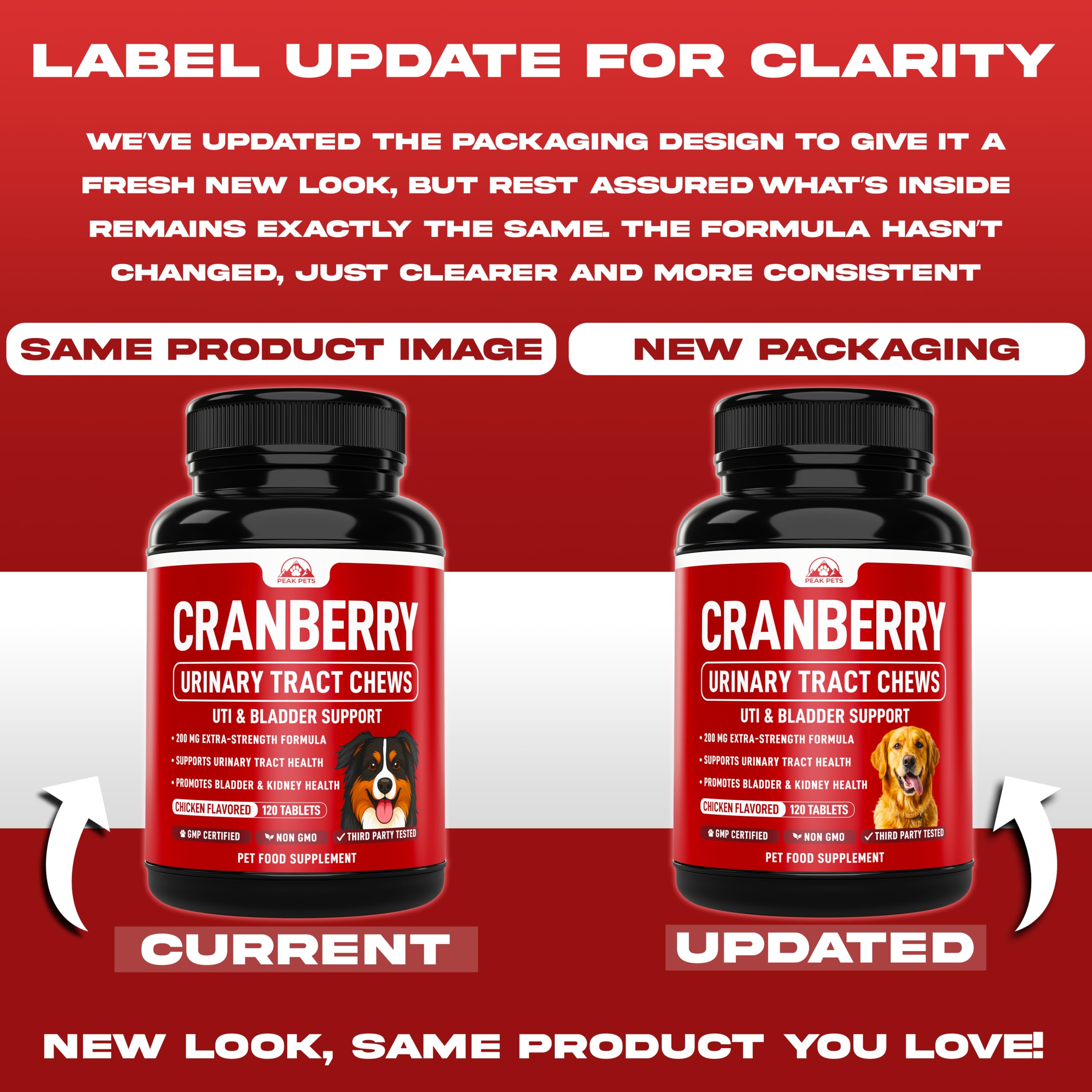 Cranberry Supplement for Dogs UTI Treatment (120 Chews) Dog Urinary Tract Support for Kidney & Bladder Health - Cranberry Relief Supplement for All Ages, Breeds & Sizes - Chicken Flavor - USA Made — Amazon image 4