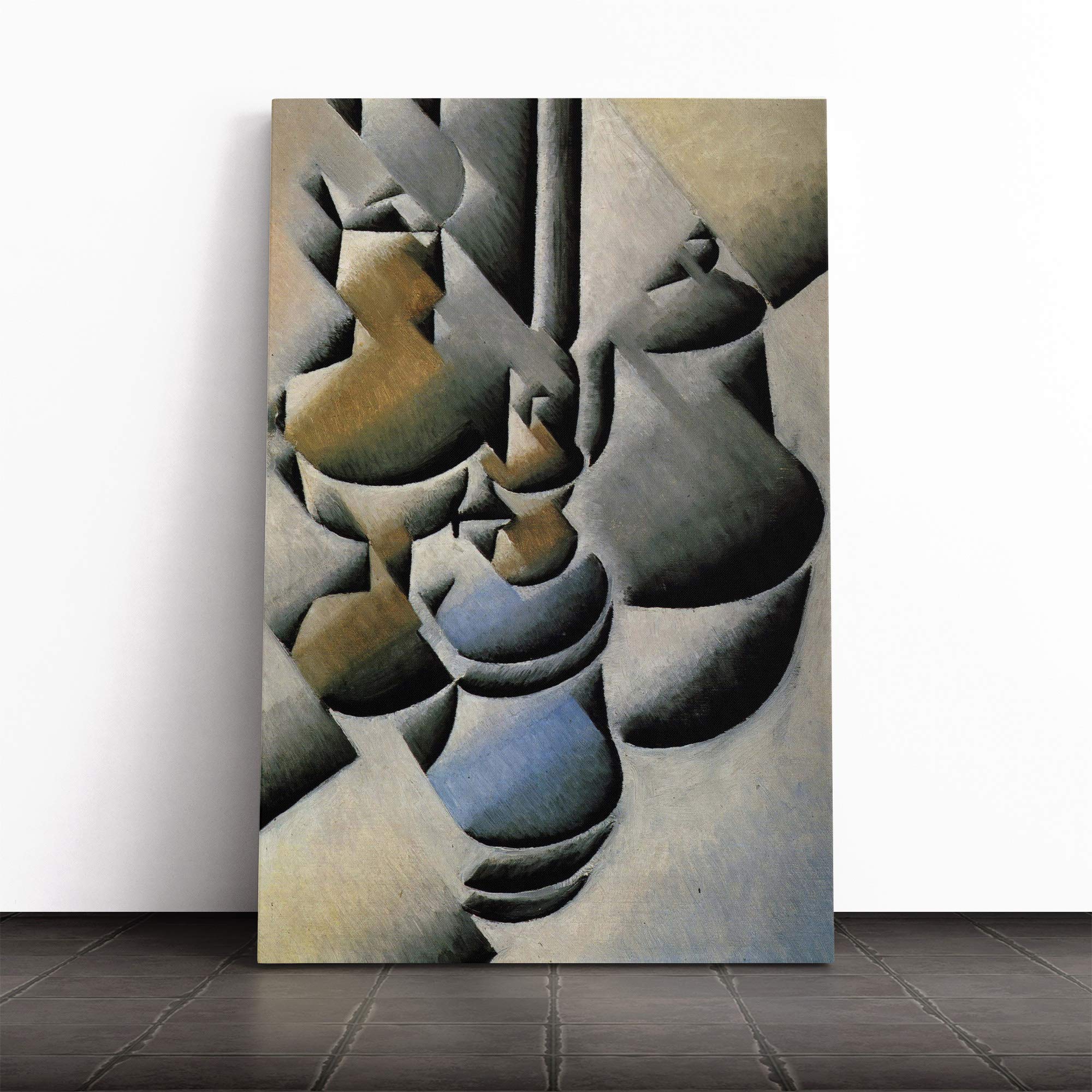 Juan Gris Still Life (4) Canvas Print | Gallery Wrapped 30mm Frame Wall Art | 24x16 inches | Ready to Hang | Modern Still Life Picture | Living Room Bedroom Lounge Office