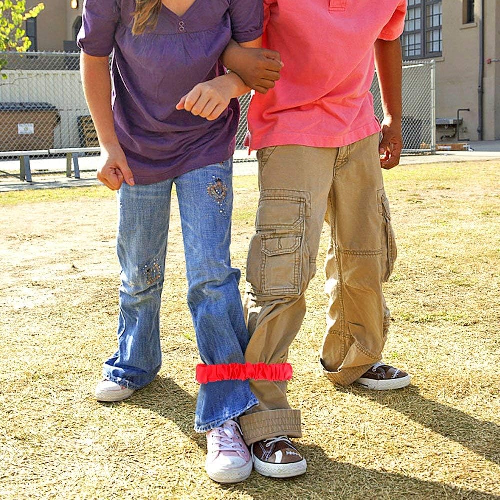 5 Pcs 3 Legged Race Bands Elastic Tie Rope for Birthday Carnival Relay Race Games