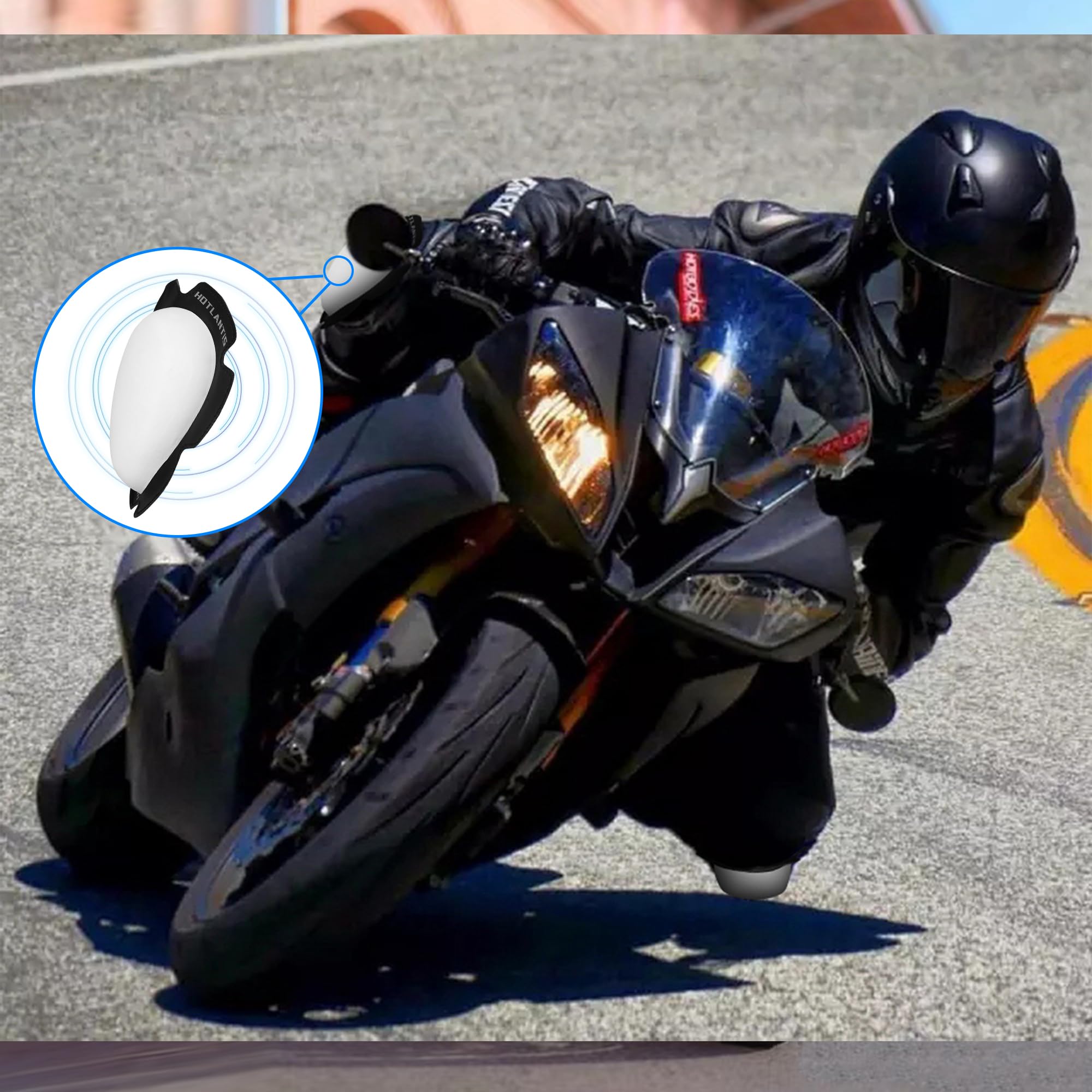 Coulisses genou rigides pour course moto, légères et très résistantes