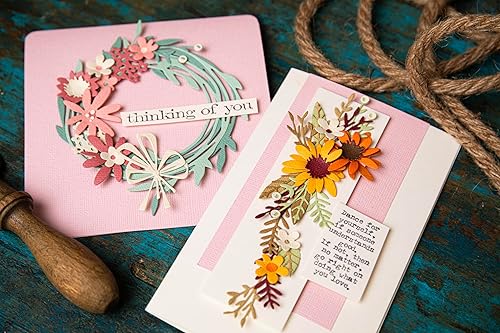 Miniatura 4 de Tim Holtz Sizzix Thinlits Vault Wildflowers - 6 troqueles, dispositivo de liberación de troqueles Carnora de dos extremos, paquete de 2 artículos