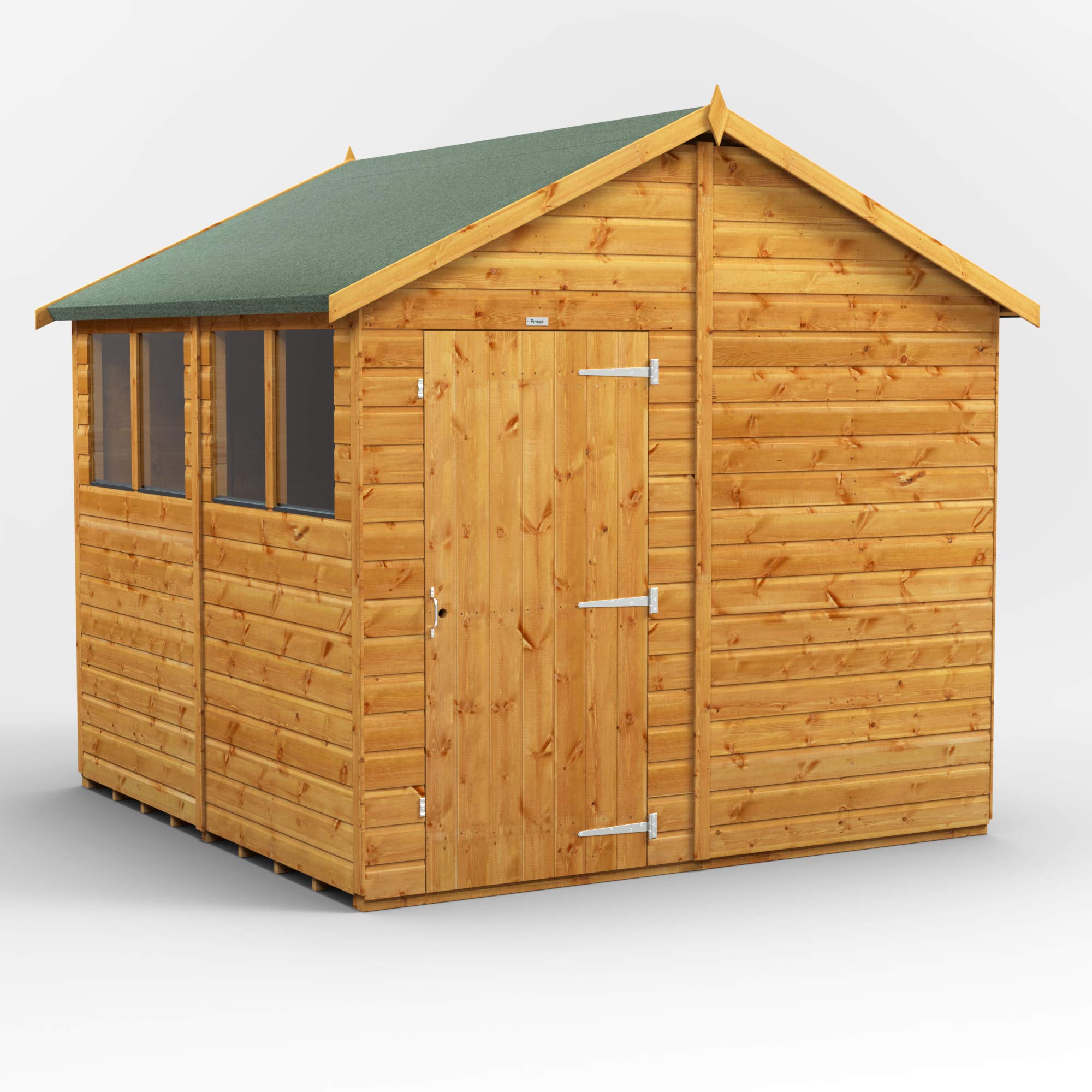 POWER High Grade Premium Apex Garden Wooden Shed with Security Features, PVC Window Sills, Door & Window Flexibility, made from Extra Thick Timber & Toughened Glass — view 19