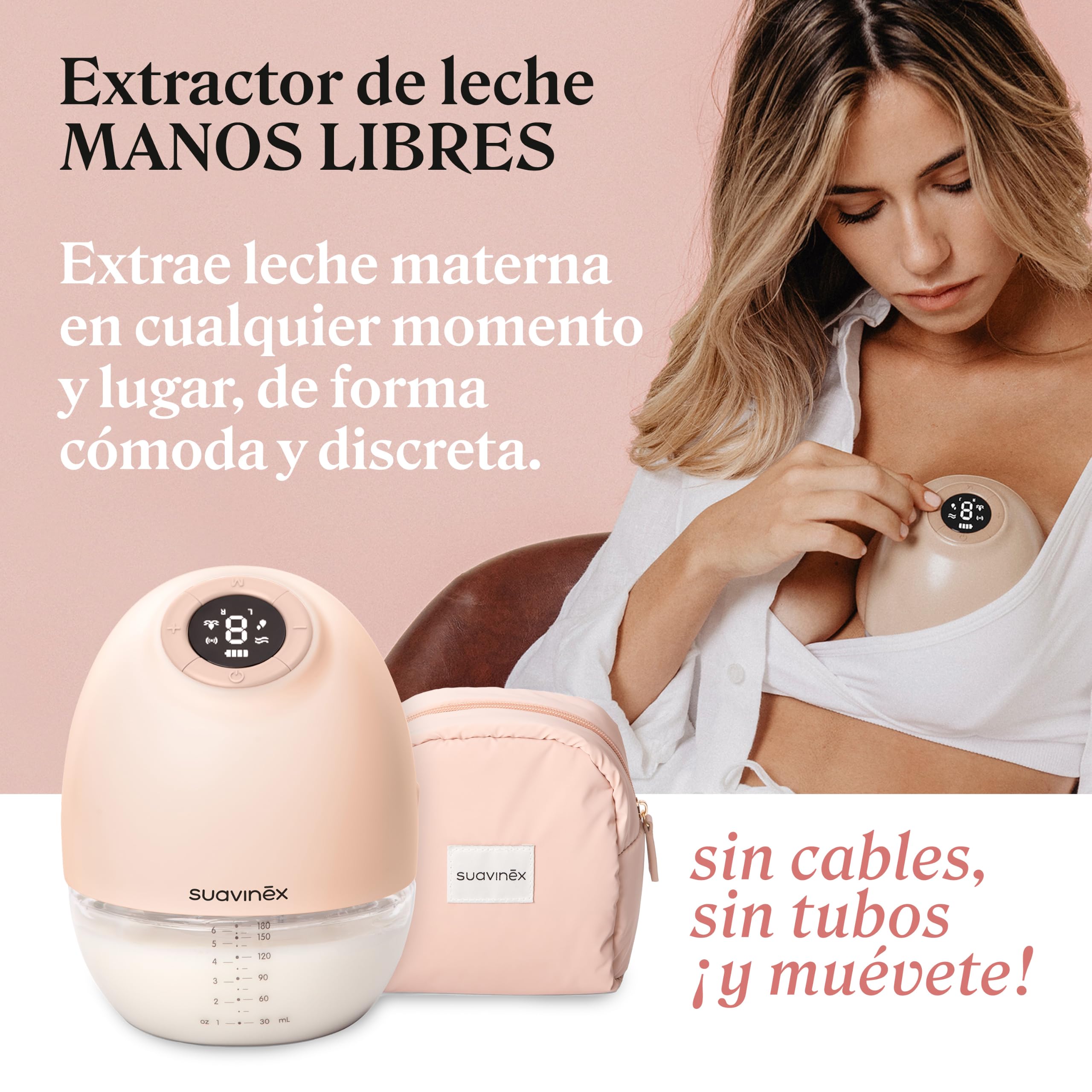 Suavinex, Tiralatte Elettrico Mani Libere + Biberon Anticolica Zero Zero