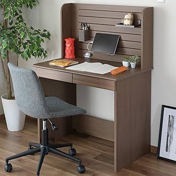 Amazon.co.jp: 山善(YAMAZEN) デスク 勉強机 組立簡単 (フックを