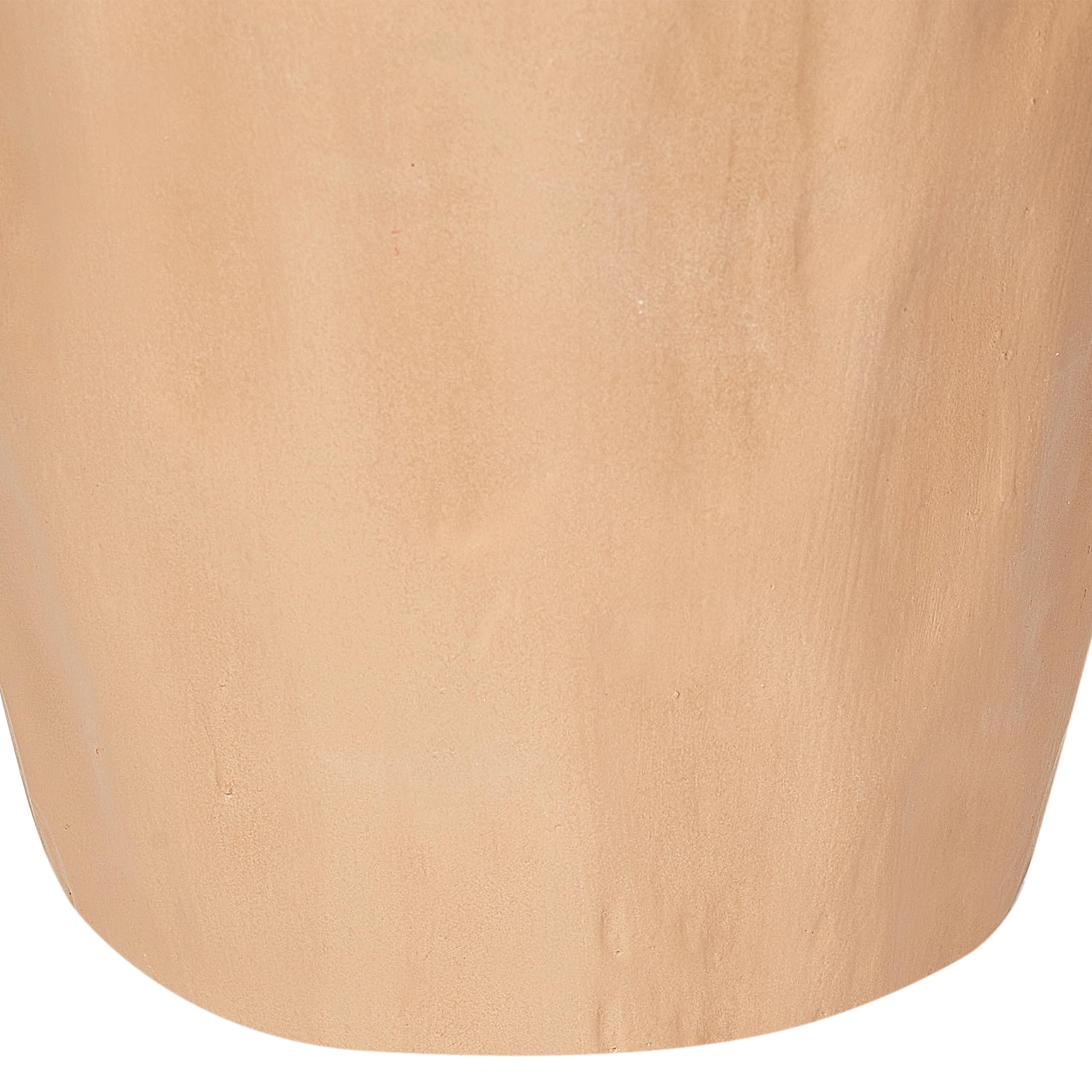 Dekovase aus Terrakotta beige 46 cm handgefertigt klassisch ästhetisch Taiping