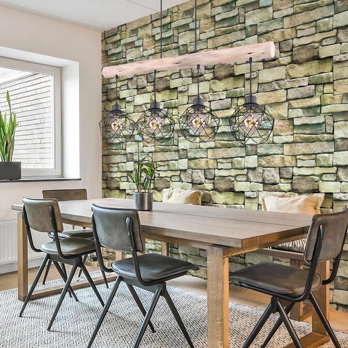 Tatyanna Brick Wallpaper Peel And Stick Wallpaper 17.7inch X 118.1inch