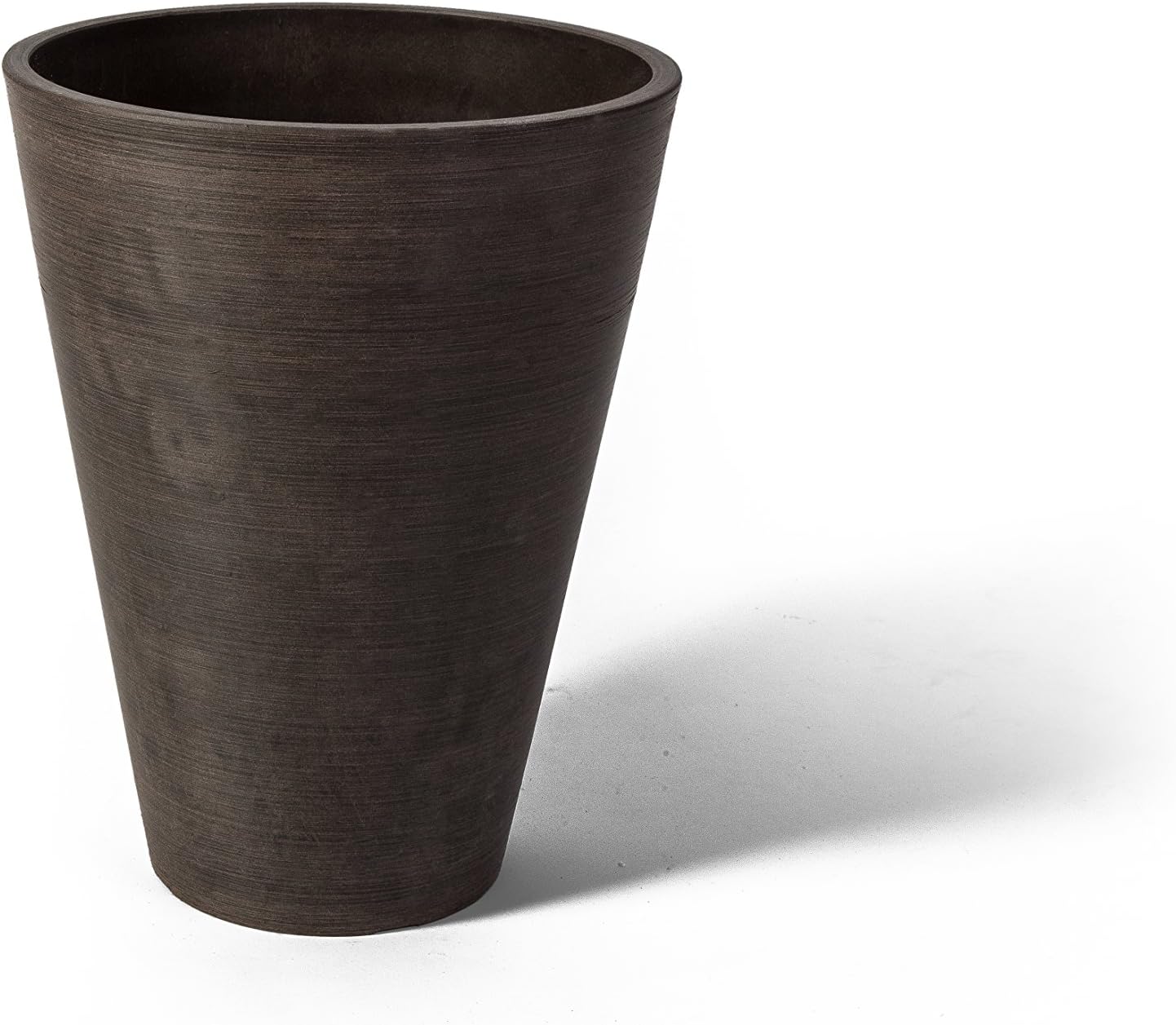 Algreen Valencia Round Planter Pot, Textured Brown, 10 by 12.75-Inch, (16125)