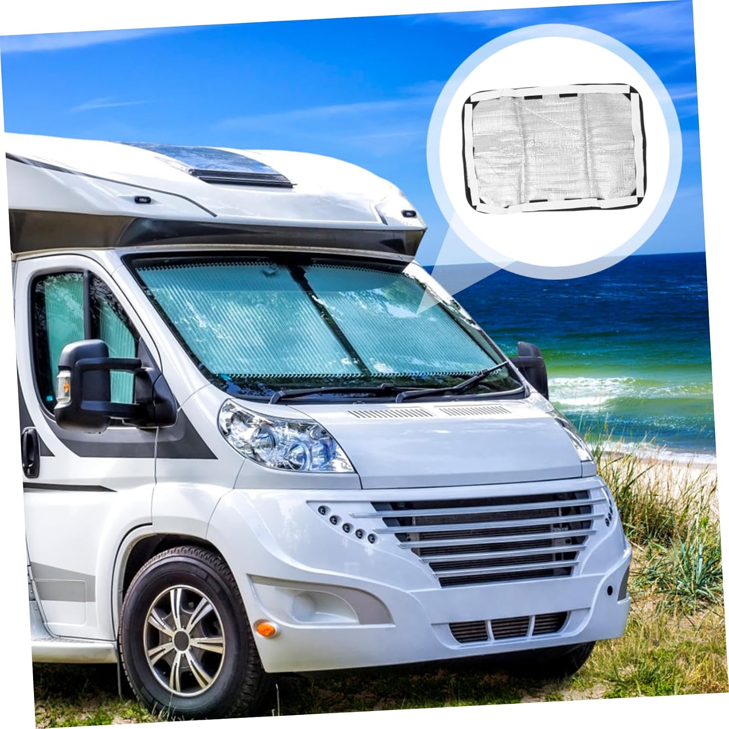 2pcs Rv Window Sunshade Cover Durable Blackout Rv Door Window Shade for Sun Protection Privacy for Camping Outdoor Travel