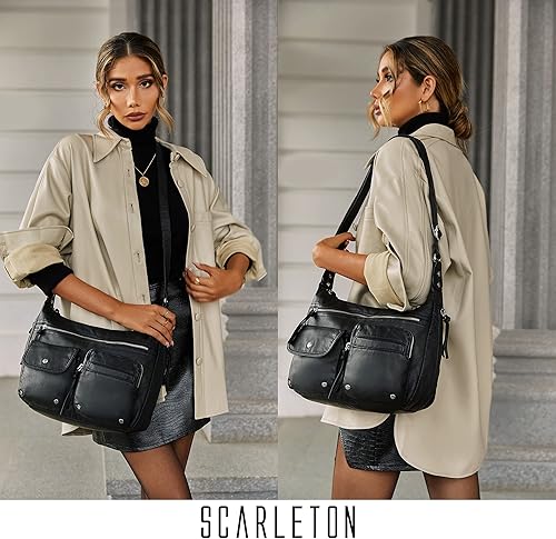 Vista 2 de Scarleton bolsa de hombro con múltiples bolsillos H1407