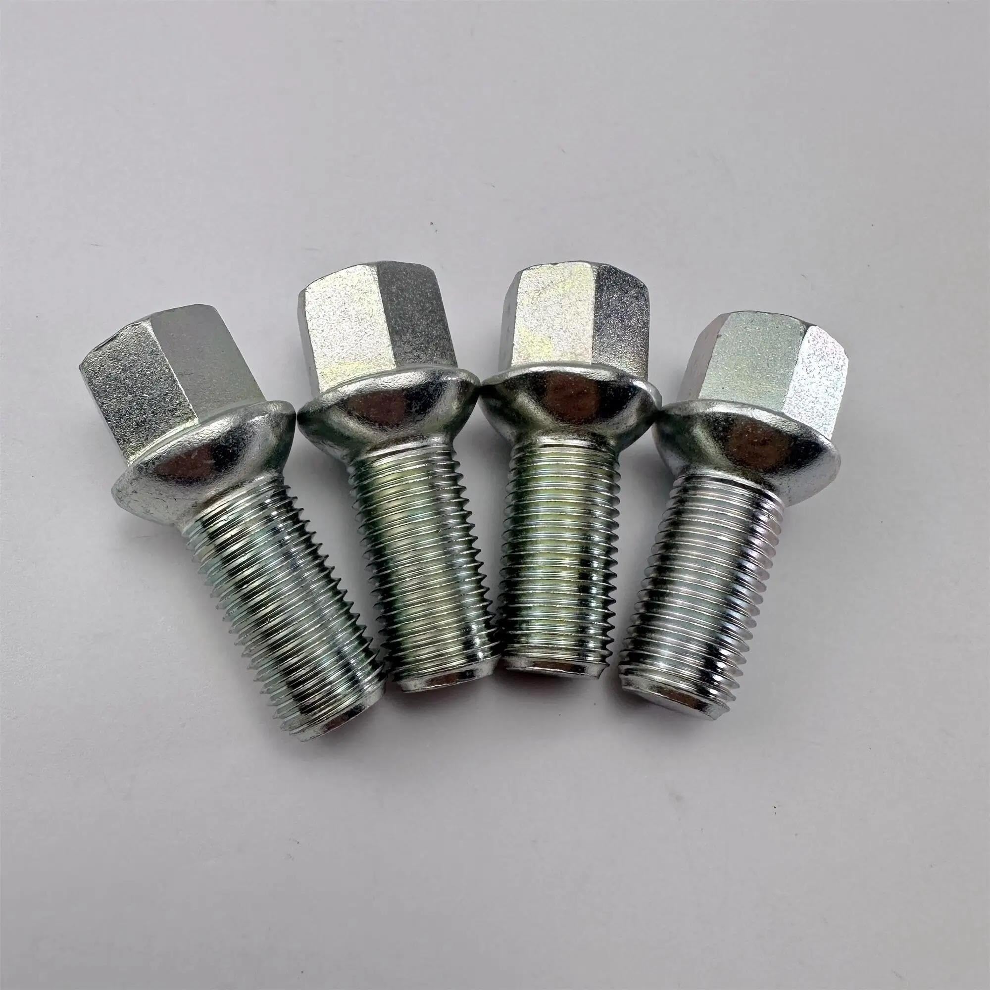 Ricambi Auto Compatibile Con Per Golf Per Jetta WHT002437 WHT001812A 8D0601139D Bulloni Delle Ruote Dadi Borchie Mozzo Ruota Bullone Lug Nut(WHT002437 4PCS)