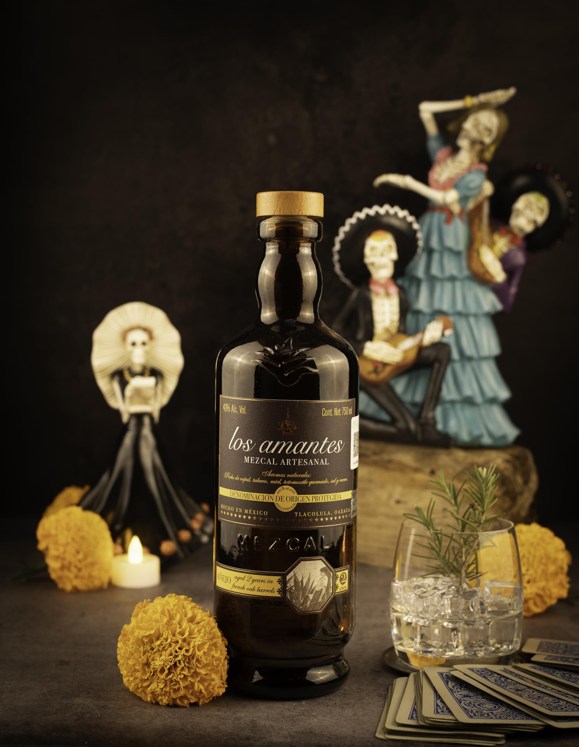 MEZCAL ARTESANAL LOS AMANTES AÑEJO 70CL 40%