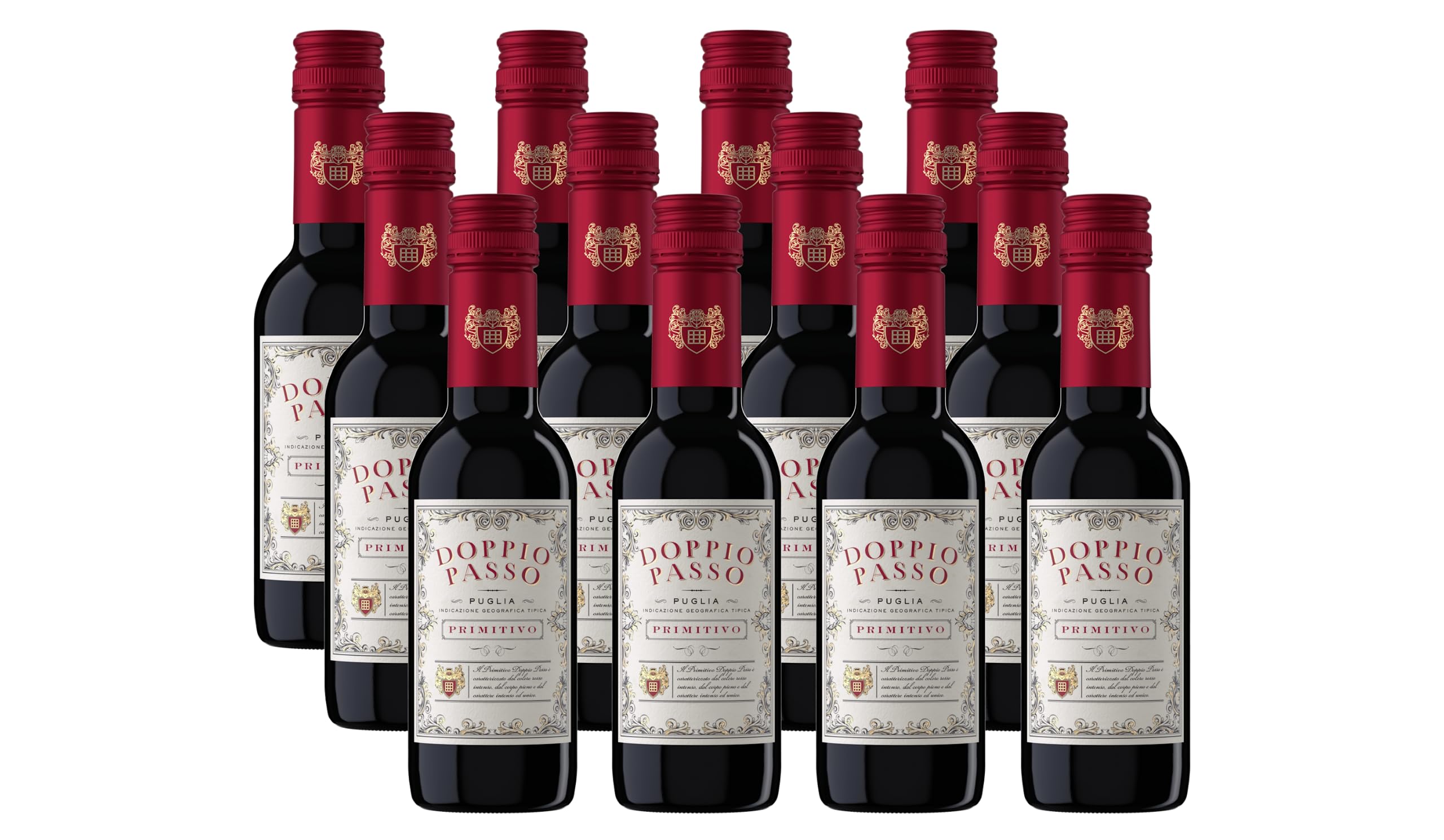 Doppio Passo Primitivo Puglia Kleinflasche - Italienischer Rotwein (12 x 0,25l)