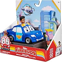 Vista 10 de Disney Junior Firebuds, Jayden and Piston - Auto de juguete con función de tracción y acción de deriva de donas, juguetes para niños y niñas a
