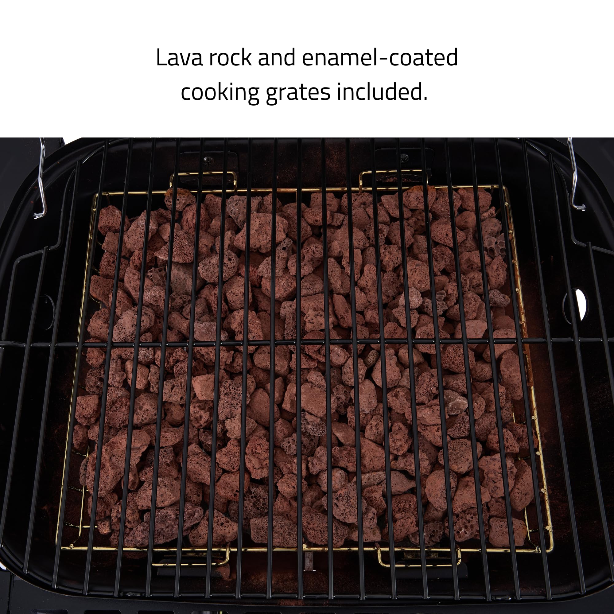 2 Burner Gas Grill BBQ including Cover, Lid and Lava Rock, Foldable Side Tables, Generous 47 x 37cm Cooking Area, Perfect for Outdoor Cooking - 5