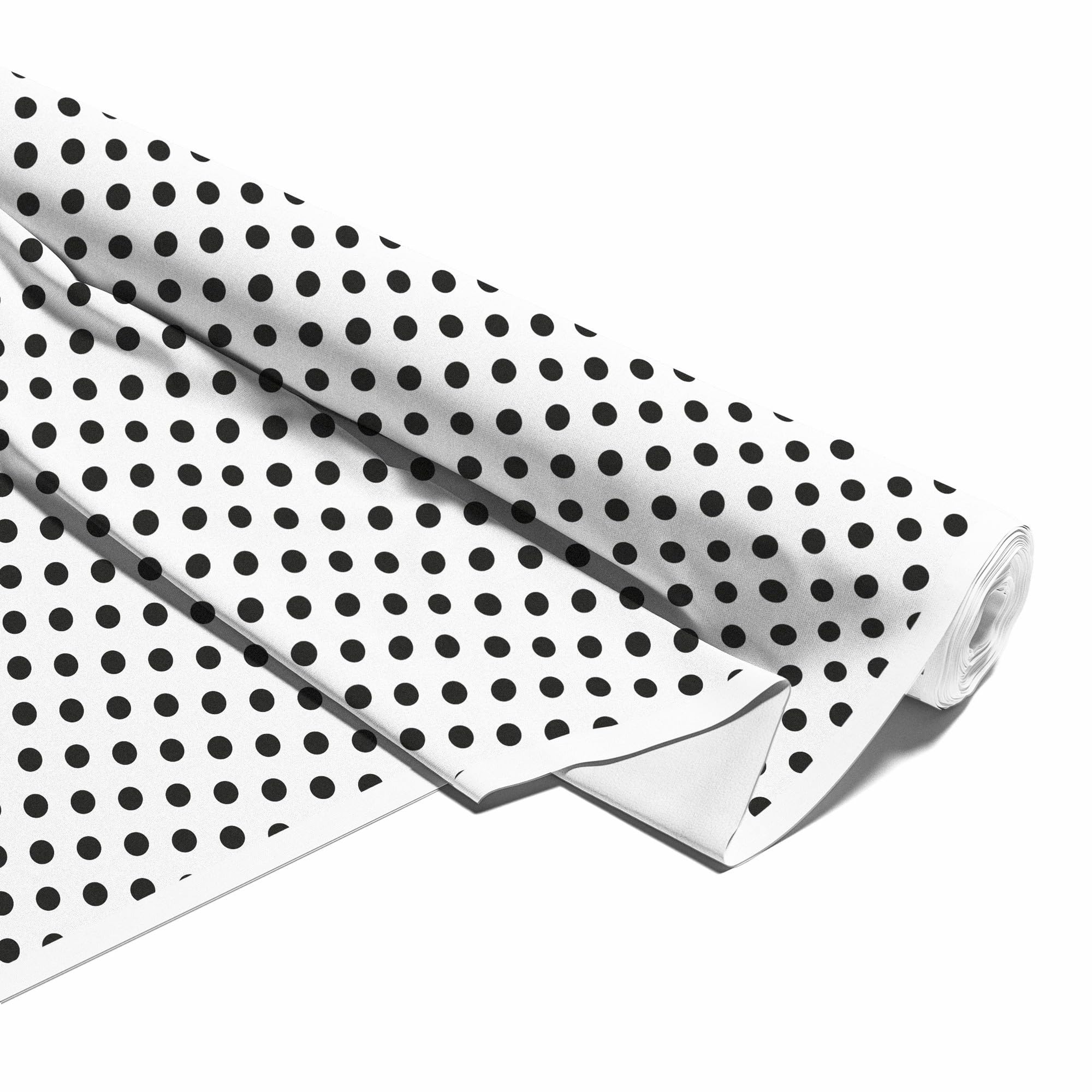 HEKO PANELS Tela softshell por metros, tela para exteriores, resistente al agua con forro polar, para coser, resistente al viento, para chaqueta, senderismo, deporte, mono, lunares, blanco y negro, 2