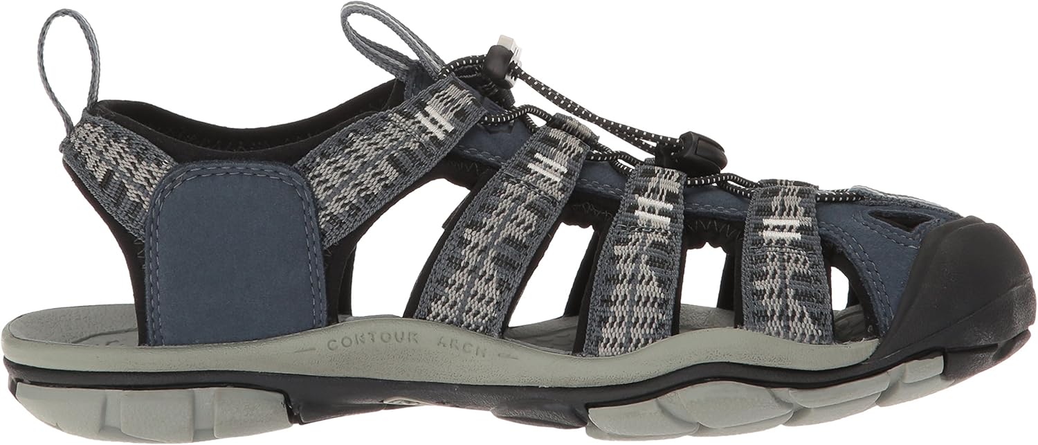 KEEN Men's Clearwater CNX Hiking Boot, Midnight Navy/Vapor, 7.5 M US