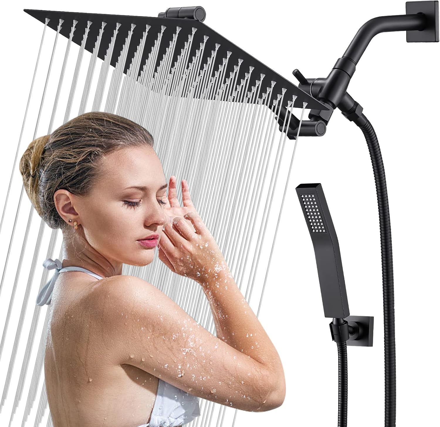 Ailper All Metal Rain Shower Head With Handheld/Rainfall Shower Head