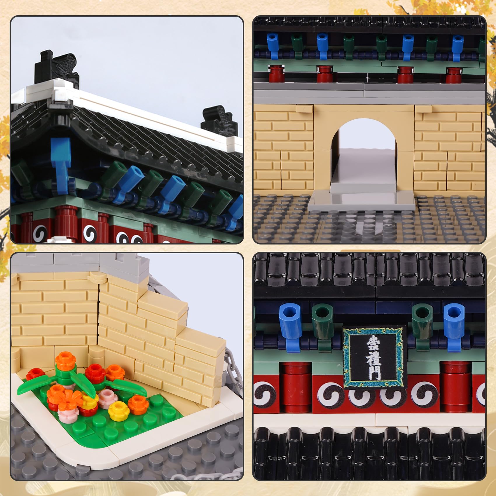 Oichy Architecture Building Toys Classic Sungnyemun Building Model Sets Korean Landmark South Gate Brick Sets for Children and Adults (900pcs) - Image 4