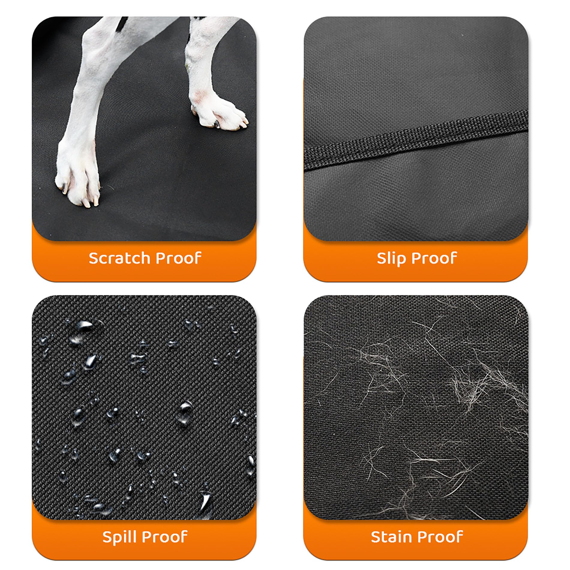 KYG Protection de Coffre Universelle avec Protection latérale - 185 x 115 x 48 cm - Couverture pour Chien XXL - Imperméable, Antidérapante, Résistante aux Rayures - pour Voiture, Break