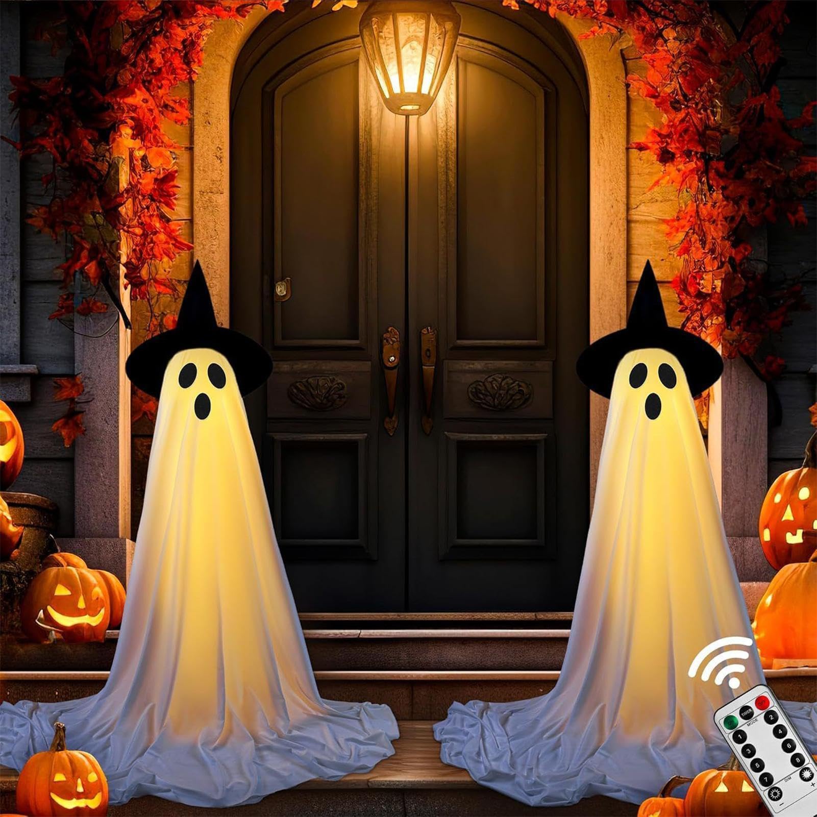 Podświetlany Duch Dekoracja Halloweenowa Zdalnie Sterowana Dekoracja