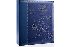 Nostalgic Photo Memories: Slip-in Photo Album for Vertical 8x10 Photos (Blue)