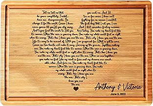 Personalized Cutting Board Heart Song
