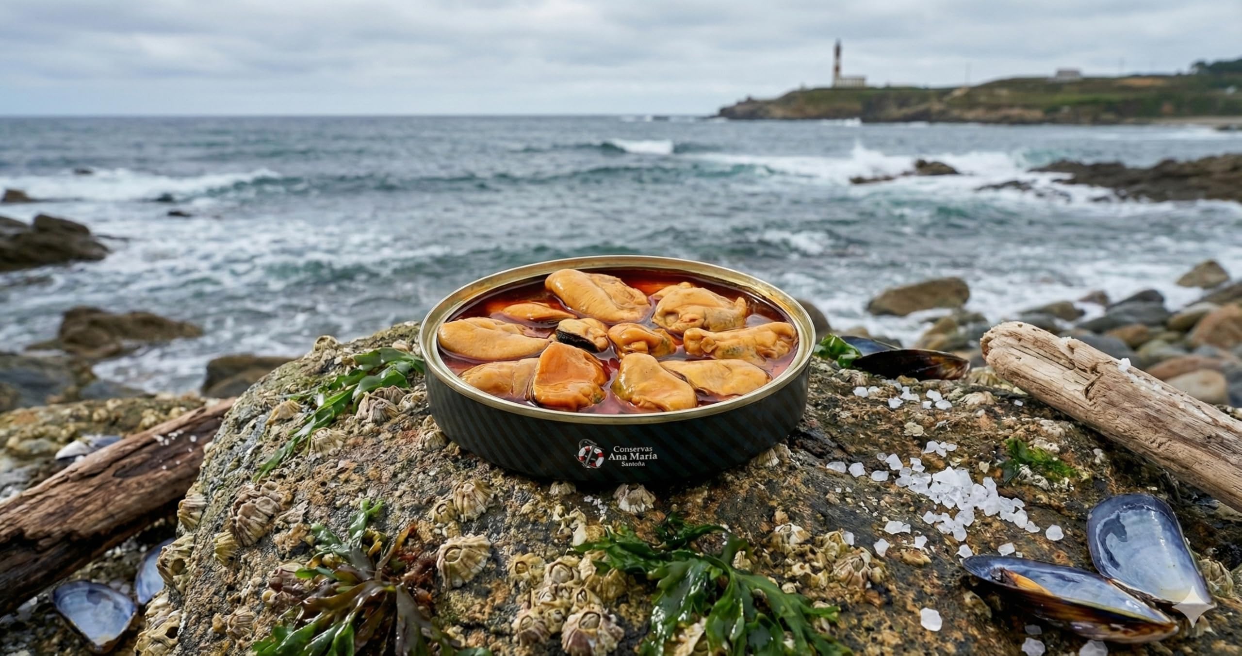 Conservas Ana Maria Moules en Escabèche à l'Huile d'Olive, 18/22 Grosses Pièces, Élaboration Traditionnelle de Santoña Espagne, 260g