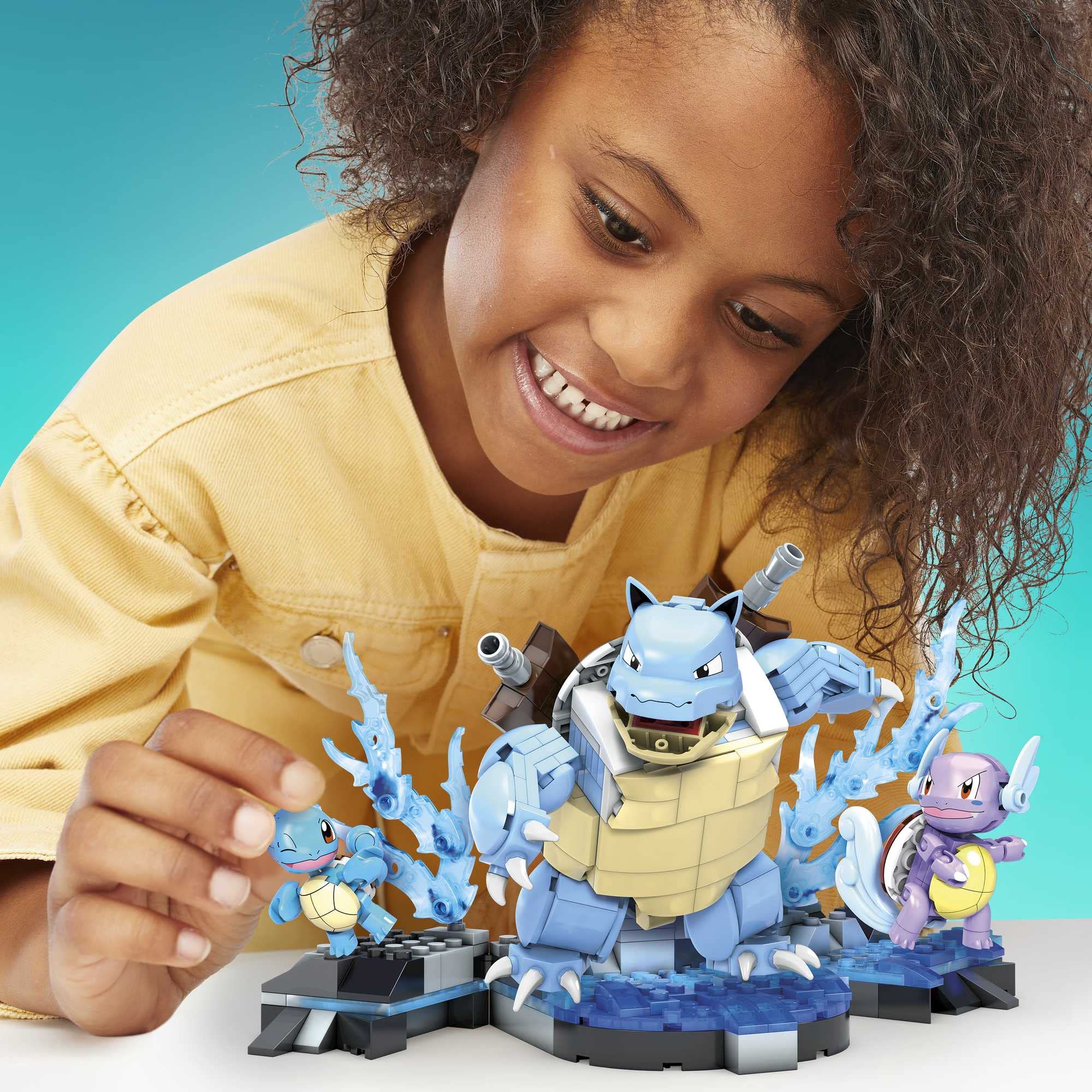 Mega Construx Pokémon Ewolucja Squirtle Zestaw klocków dla dzieci HDH93