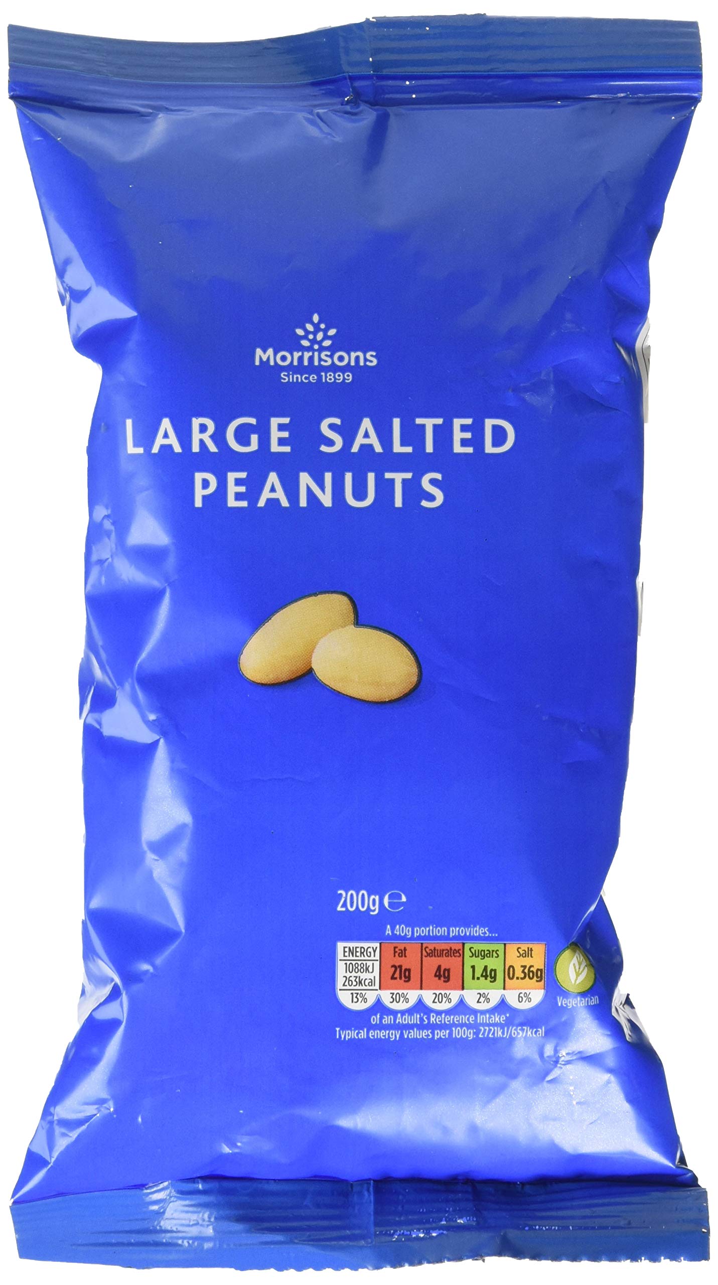 Morrisons Large Salted Peanuts, 200 g