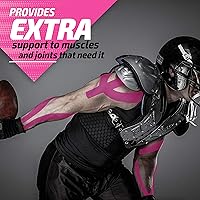 Vista 6 de Physix Gear Sport Kinesiology Tape (2 Pack or 1 Pack), Best Waterproof Muscle Support Adhesive, 2in x 16.4ft Roll Uncut, Physio Therapeutic Aid for