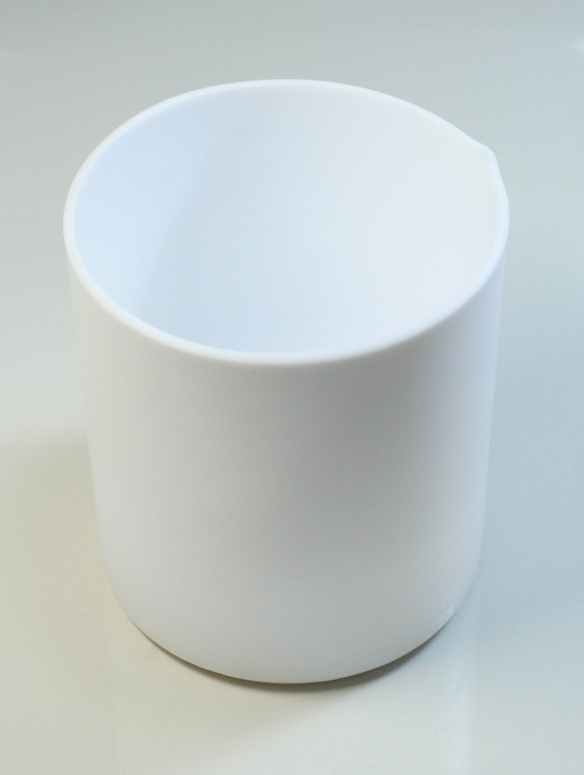 Vaso, crisol y taza de PTFE PEFT de 500 ml for laboratorio de biología química sin tapa 1 unidad