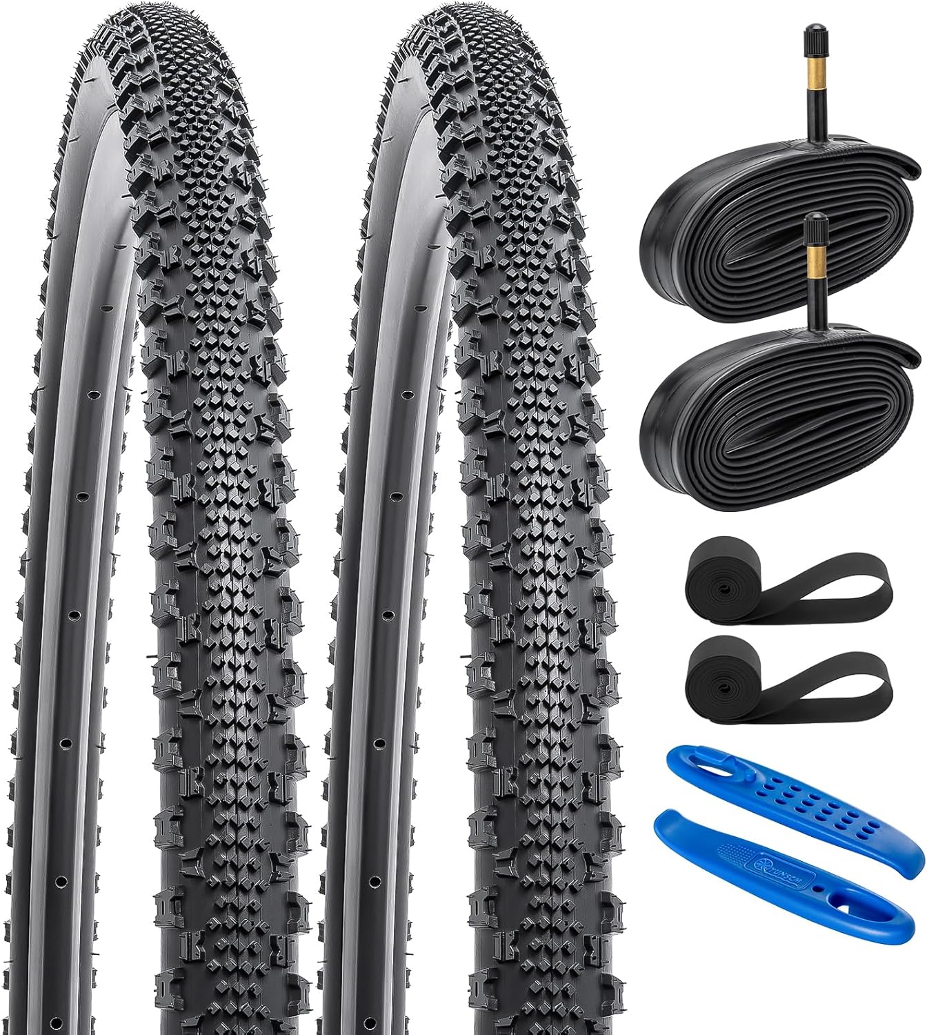 YUNSCM 2-PCS 700C Bike Tires 700x38C 40-622 Compatible with Gravel Bike Tires 700x36C 700 x 38C 700x40C Bicycle Tires (Y-1005)
