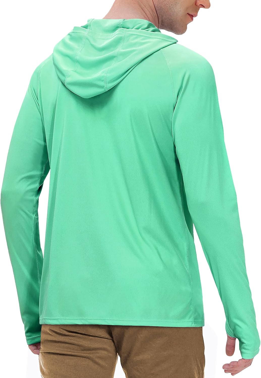 Roadbox Mens UPF 50+ Long Sleeve, Sun Hoodie Fishing Shirts for Men, UV Protection Hooded for Hiking Running Workout - Image 4