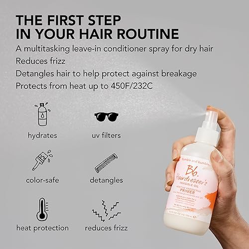 Miniatura 6 de Bumble and bumble. Hairdresser's Invisible Oil HeatUV Protection Leave-In Conditioner Hair Primer  Hydrating, Anti Frizz, Color Safe  Straight,