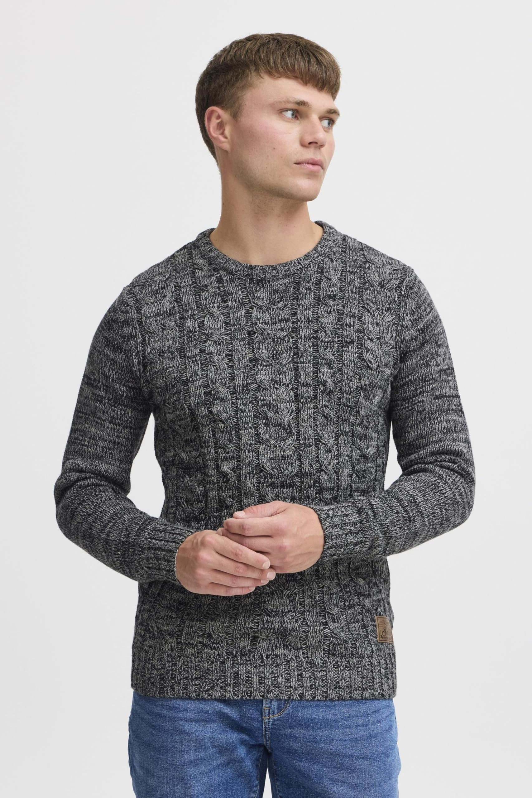 !Solid SDPhilemon Herren Pullover Grobstrick Rundhals-Ausschnitt
