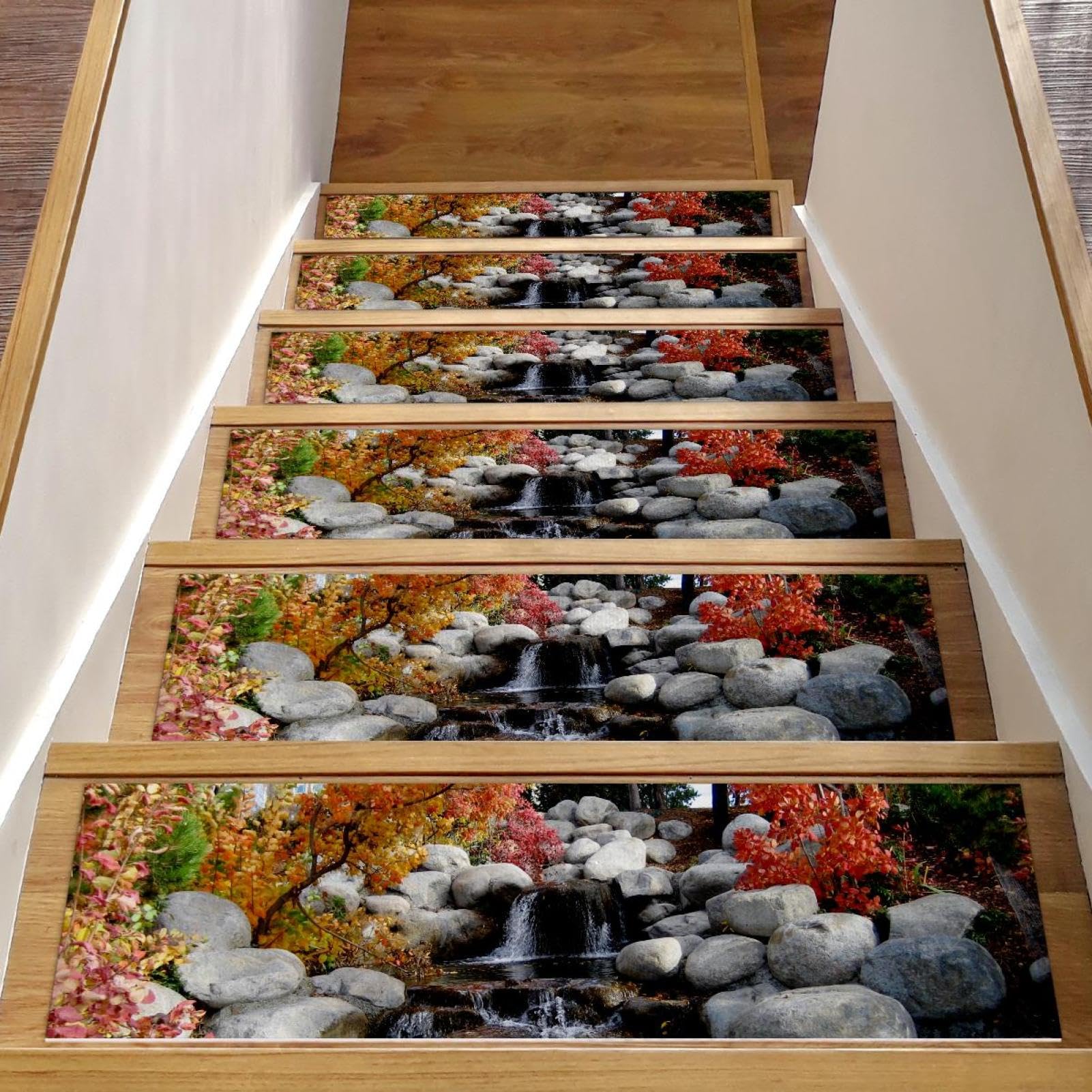 Alfombra antideslizante para escalera de madera de 15 piezas lavables