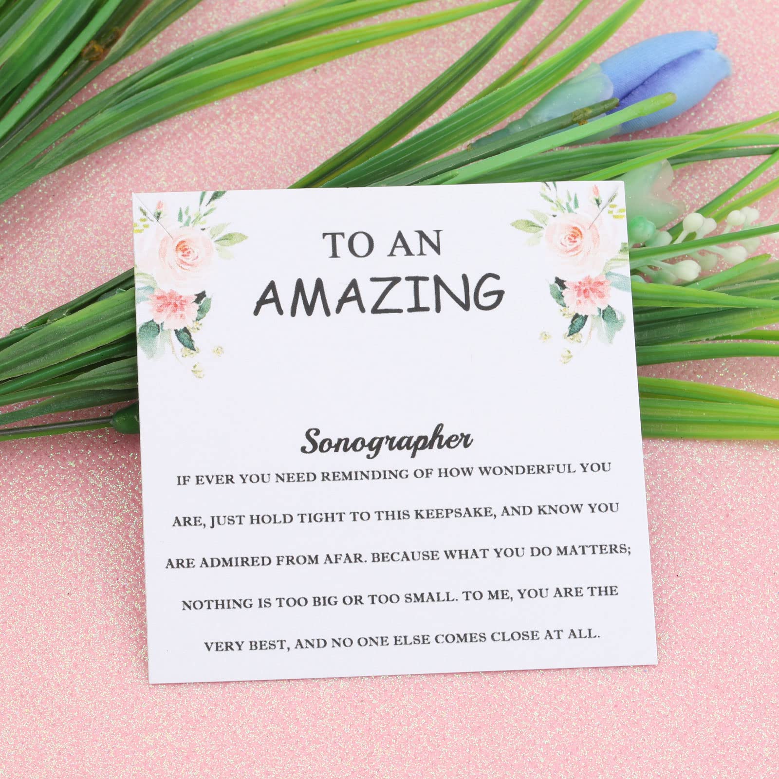 FEELMEM Sonographer Necklace To an Amazing Sonographer Gifts Ultrasound Tech Sonographer Graduation Gift