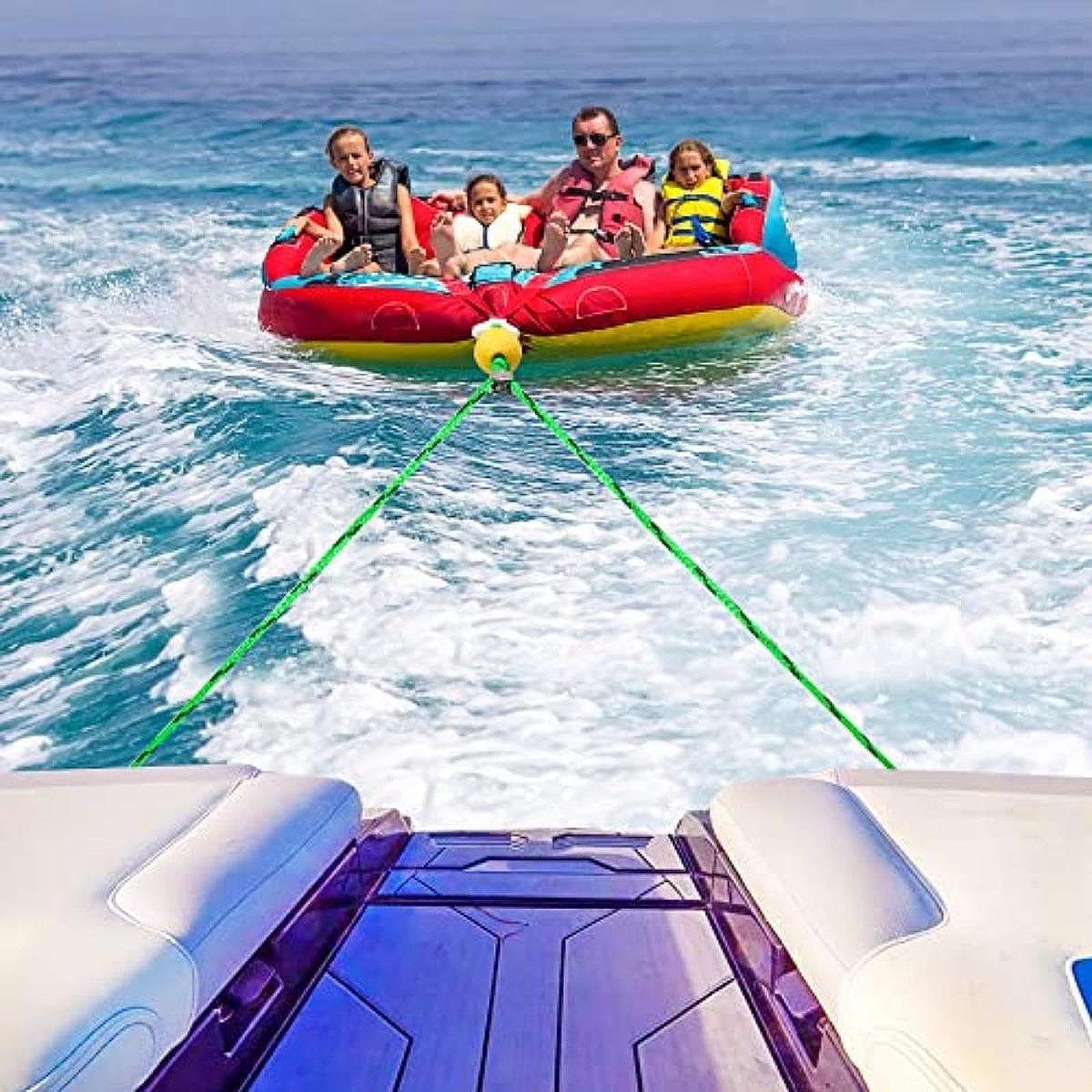 Corda Traino Barca Accessorio Traino Nautico Corda Traino Tubing Fune Traino Wakeboard Struttura in Polietilene Galleggiante Ideale per attività a