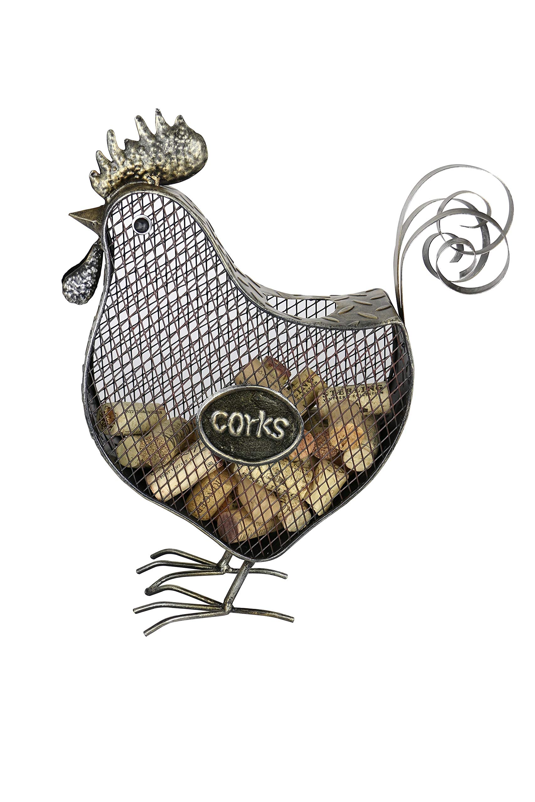 Wine Bodies Rustic Rooster Metal Cork Keeper