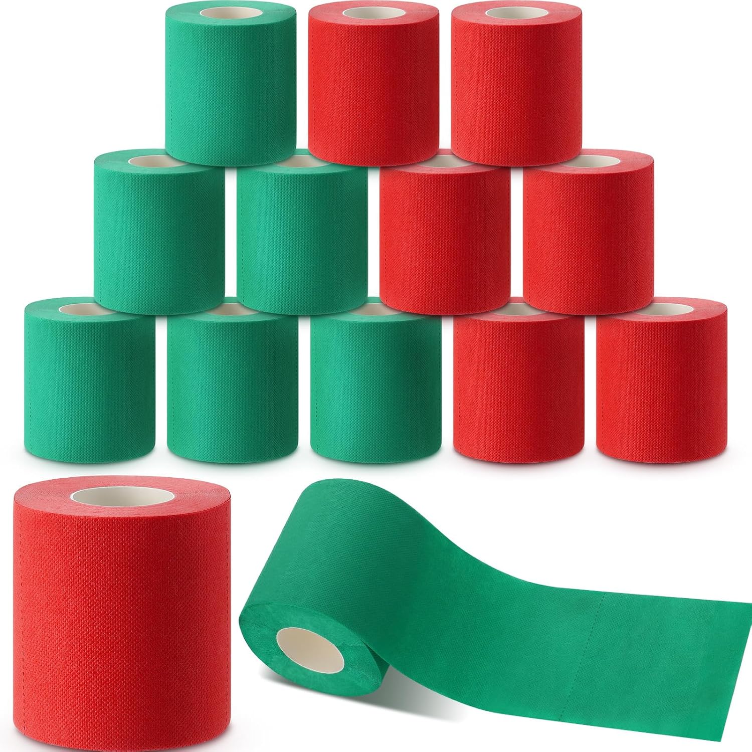 Fulmoon 12 Pcs Christmas Toilet Paper Roll Novelty Tissue