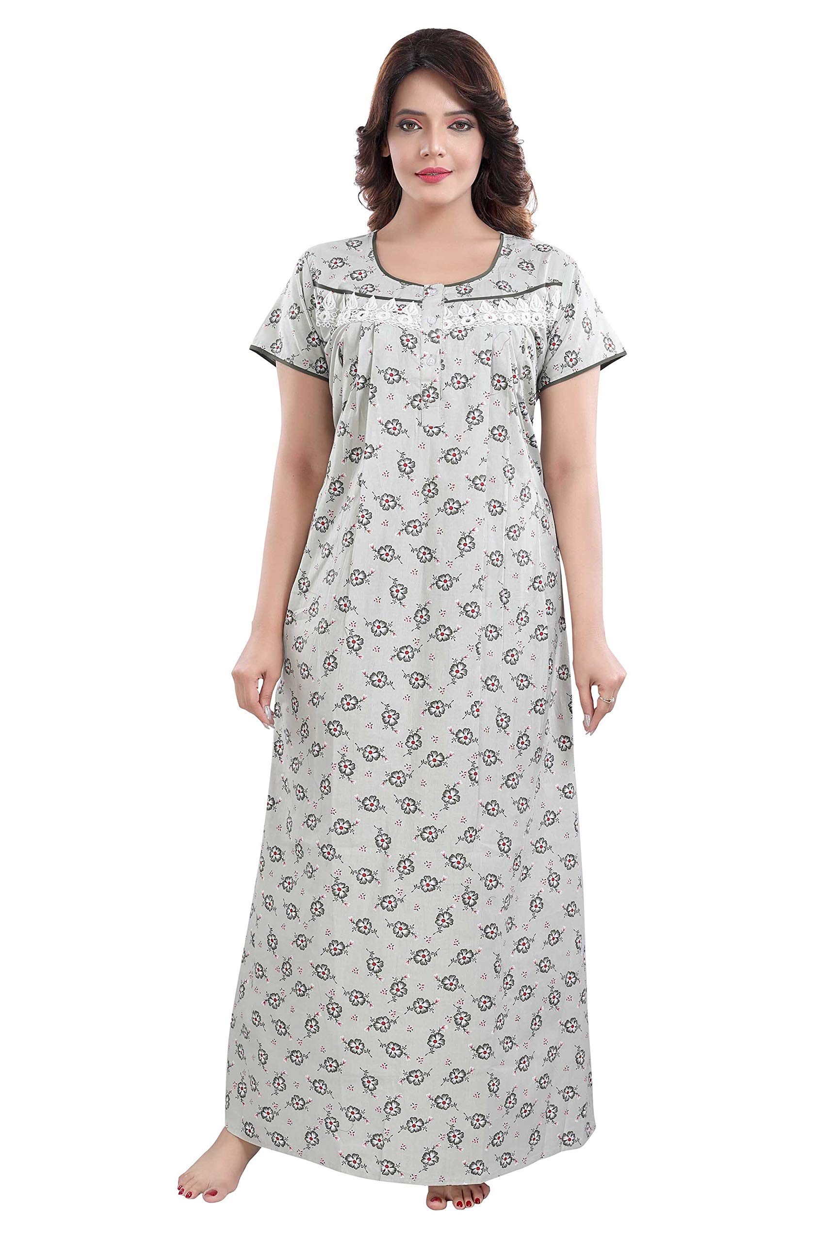 priscilla Womens 100% Pure Cotton Nighty 1000-picture-28
