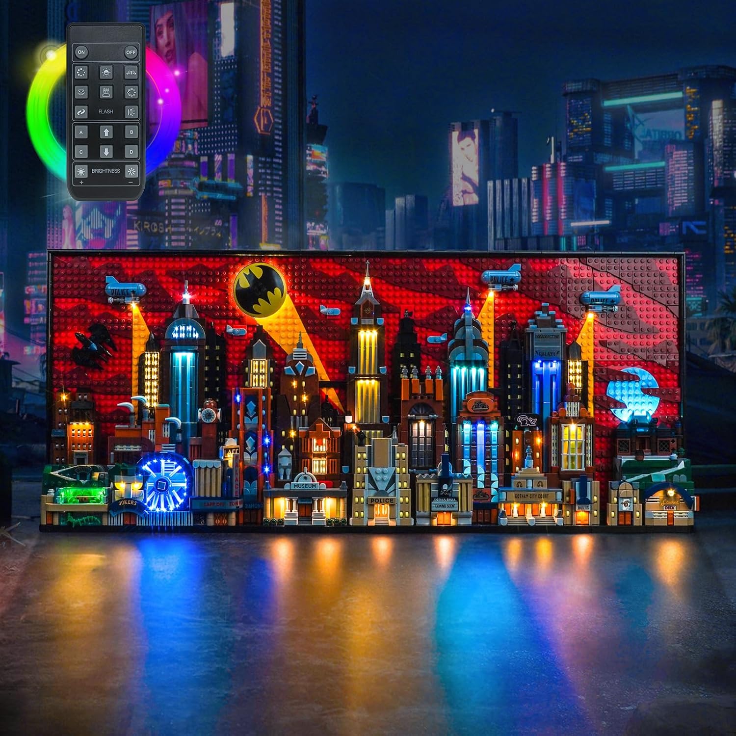 BrickBling Lighting Kit Compatible with Lego The Animated Series Gotham City™ 76271, Bricks Not Included (RC Version Light)