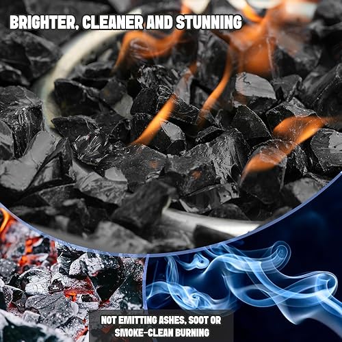 Miniatura 4 de Mr. Fireglass Vidrio de fuego triturado para chimenea natural o propano y paisajismo, 10 lb de alto brillo negro