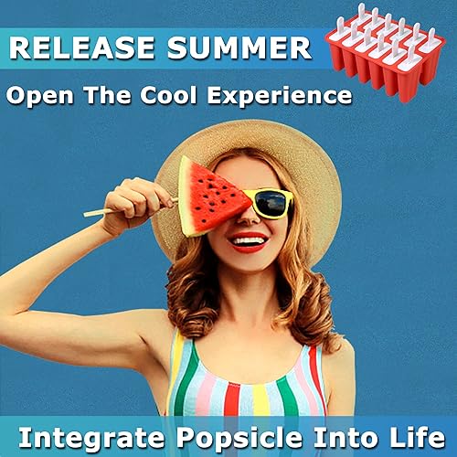 Miniatura 2 de Moldes de paletas de silicona de 12 cavidades, molde de paleta de hielo casero para niños, adultos y adolescentes, moldes de helado libres de BPA